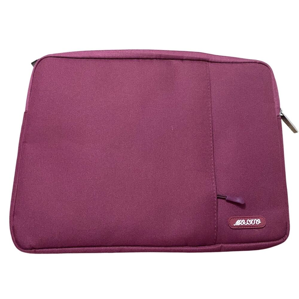 Mostso Laptop Table Case Purple Mauve Zip Top Pocket Front Fits Most Models